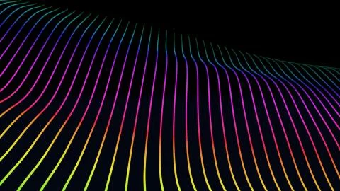 Elegant 80s Waves CGI Background Stock Illustration