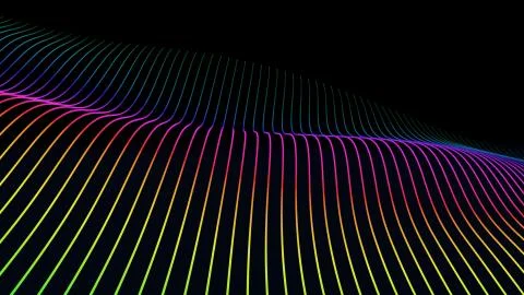 Elegant 80s Waves CGI Background Stock Illustration