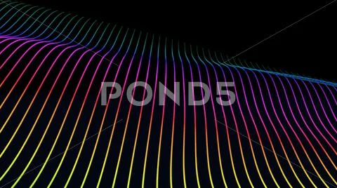 Elegant 80s Waves CGI Background Stock Illustration