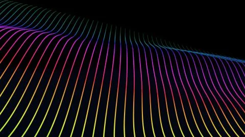 Elegant 80s Waves CGI Background Stock Illustration