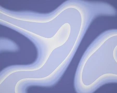 Elegant abstract artwork with flowing forms in lavender, pale blue and whit.. Stock Illustration