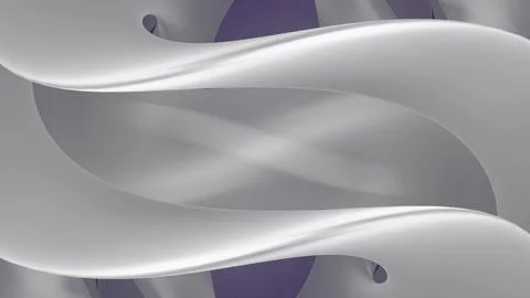 Elegant abstract background with metallic silver wave lines. Stock Illustration