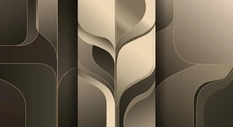 Elegant abstract background overlapping geometric shapes and flowing organi.. 스톡 일러스트