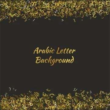 Elegant Abstract Background Random Arabic Letters-Vector Illustration Stock Illustration