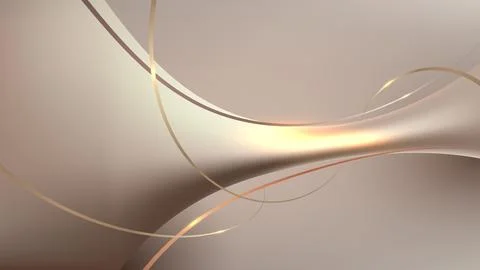 Elegant abstract background with smooth flowing metallic waves and delicate.. Ilustración de archivo