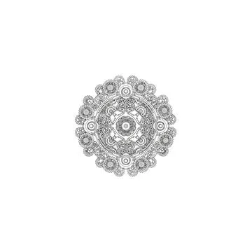 Elegant abstract circular mandala pattern illustration for meditation and dec Stock Illustration