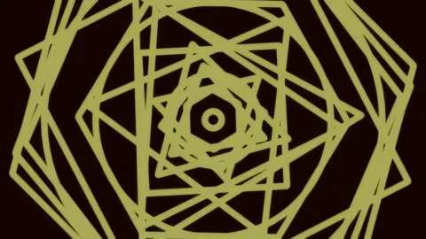 Elegant abstract gold line pattern revealing complex intersectional geometr.. Stock Footage 342205635