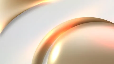 Elegant abstract golden background featuring smooth curved metallic gold sh.. Stock Illustration