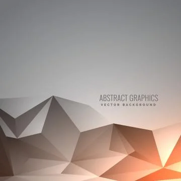Elegant abstract gray low poly background in minimal style Stock Illustration