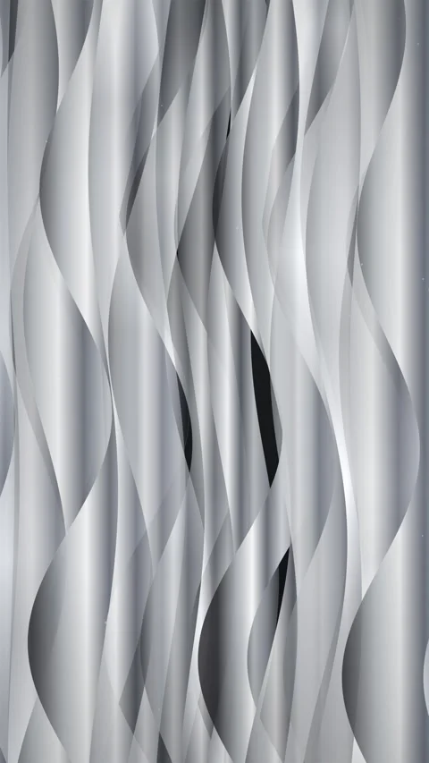 Elegant abstract grayscale waves flowing background texture pattern design Stock Footage 345488009