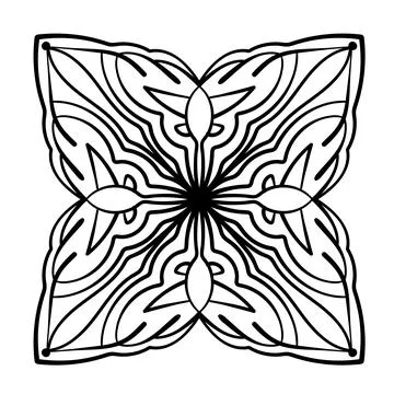 Elegant abstract mandala pattern in circle. Vector illustration. Stock Illustration