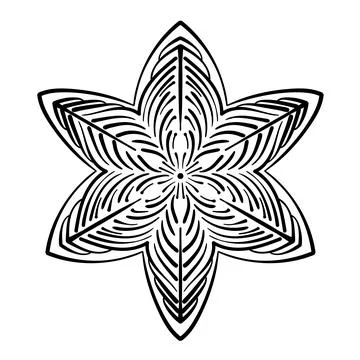 Elegant abstract mandala pattern in circle. Vector illustration. Stock Illustration