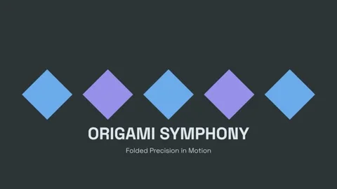 Elegant abstract origami symphony title card background motion graphics tem.. Stock Footage 337655666