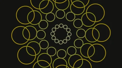 Elegant abstract repeating pattern with glowing golden circles design backg.. Stock Footage 341056052