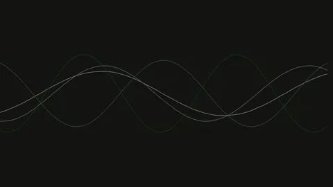 Elegant abstract sine wave pattern flowing across dark background. Tech mot.. Stock Footage 341059159