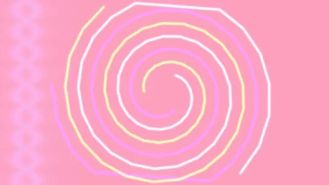 Elegant abstract spiraling energy vortex flow animation on soft lilac gradien Stock Footage 335462174