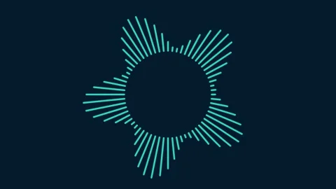 Elegant abstract starburst logo template with radiant geometric symmetry on.. Stock Footage 343632089
