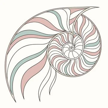 Elegant Abstract Swirl Pattern Graphic Design Element Stock Illustration
