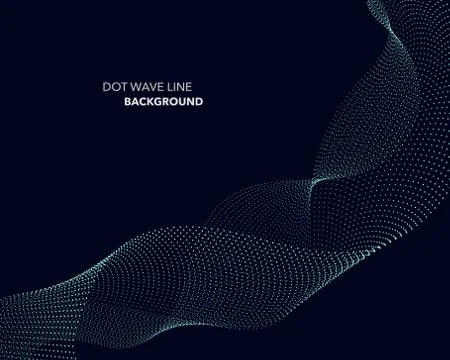 Elegant abstract vector dot wave line futuristic style background template 스톡 일러스트