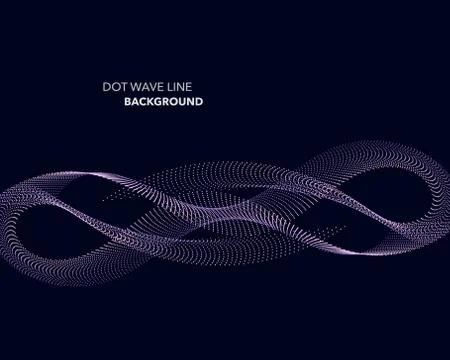 Elegant abstract vector dot wave line futuristic style background template 스톡 일러스트