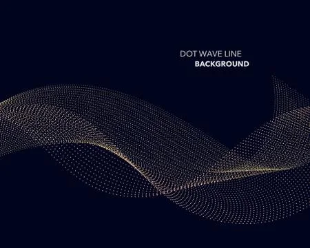 Elegant abstract vector dot wave line futuristic style background template 스톡 일러스트