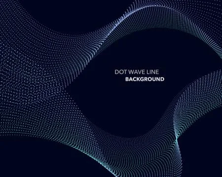 Elegant abstract vector dot wave line futuristic style background template 스톡 일러스트