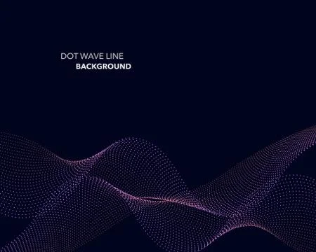Elegant abstract vector dot wave line futuristic style background template イラスト素材