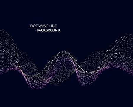 Elegant abstract vector dot wave line futuristic style background template 스톡 일러스트