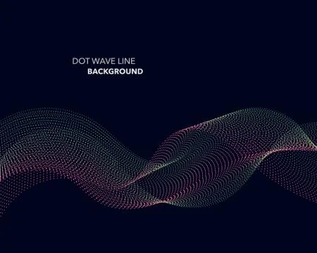 Elegant abstract vector dot wave line futuristic style background template イラスト素材