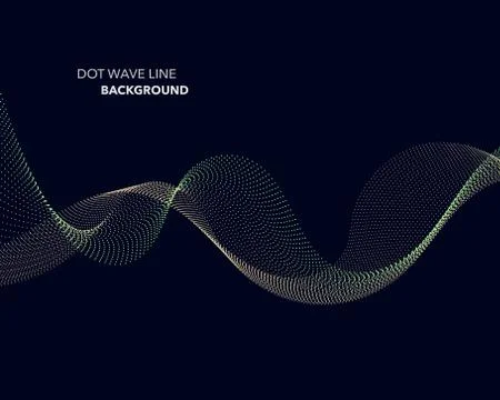 Elegant abstract vector dot wave line futuristic style background template 스톡 일러스트