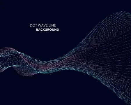 Elegant abstract vector dot wave line futuristic style background template 스톡 일러스트