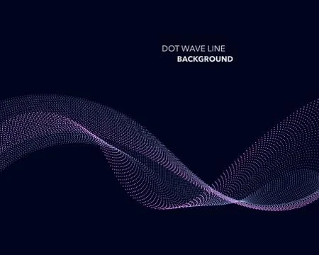 Elegant abstract vector dot wave line futuristic style background template 스톡 일러스트