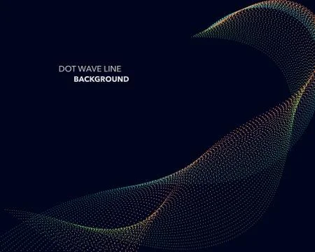Elegant abstract vector dot wave line futuristic style background template イラスト素材