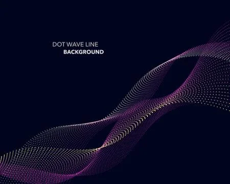 Elegant abstract vector dot wave line futuristic style background template 스톡 일러스트