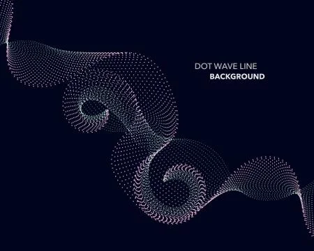 Elegant abstract vector dot wave line futuristic style background template 스톡 일러스트
