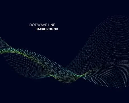 Elegant abstract vector dot wave line futuristic style background template Stock Illustration