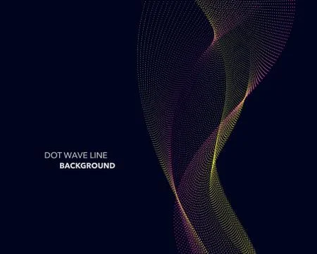Elegant abstract vector dot wave line futuristic style background template イラスト素材