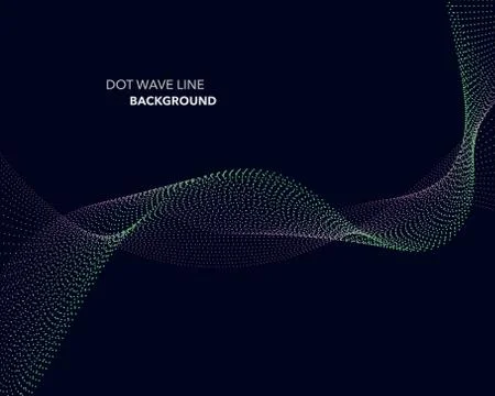 Elegant abstract vector dot wave line futuristic style background template 스톡 일러스트