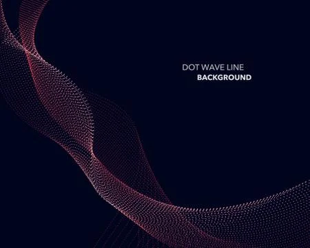 Elegant abstract vector dot wave line futuristic style background template 스톡 일러스트