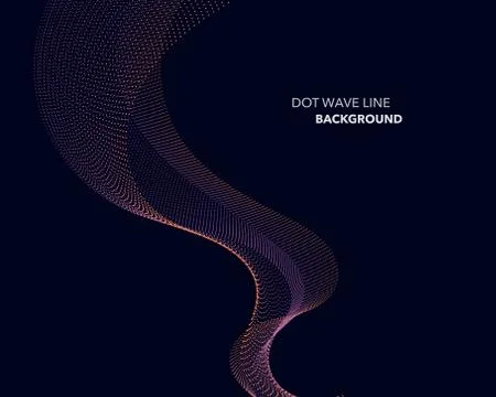 Elegant abstract vector dot wave line futuristic style background template Stock Illustration