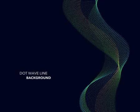 Elegant abstract vector dot wave line futuristic style background template イラスト素材