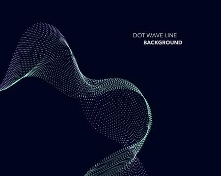 Elegant abstract vector dot wave line futuristic style background template イラスト素材