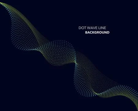 Elegant abstract vector dot wave line futuristic style background template 스톡 일러스트