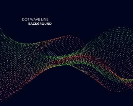 Elegant abstract vector dot wave line futuristic style background template 스톡 일러스트