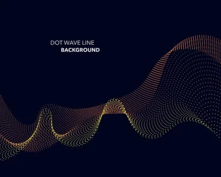Elegant abstract vector dot wave line futuristic style background template 스톡 일러스트