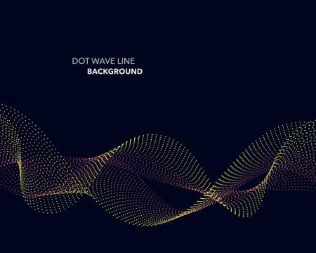 Elegant abstract vector dot wave line futuristic style background template 스톡 일러스트