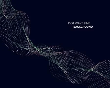 Elegant abstract vector dot wave line futuristic style background template 스톡 일러스트