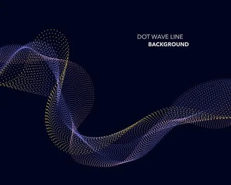 Elegant abstract vector dot wave line futuristic style background template 스톡 일러스트