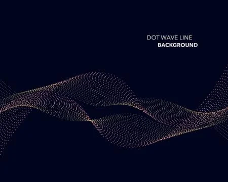 Elegant abstract vector dot wave line futuristic style background template 스톡 일러스트
