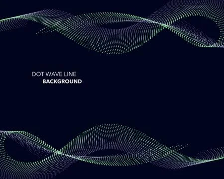 Elegant abstract vector dot wave line futuristic style background template 스톡 일러스트